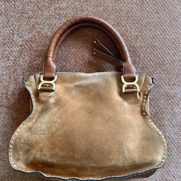 CHLOE Suede Medium Marcie Satchel Bag - Picture 3 of 9